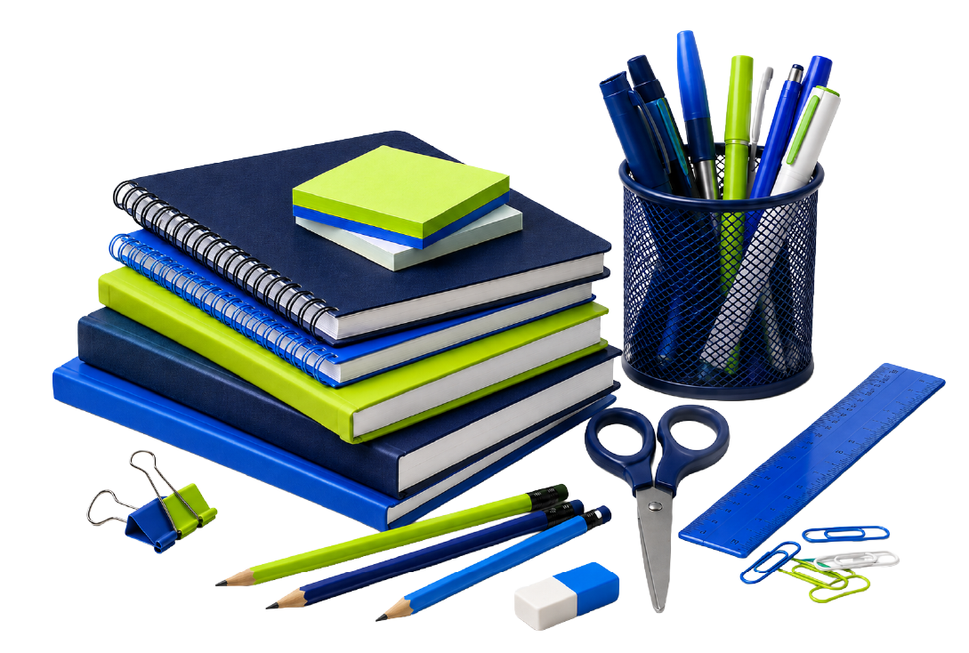Libretas, lápices y útiles escolares